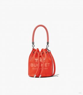 Bolso tipo cubo mini de piel - Naranja eléctrico |Marc Jacobs España