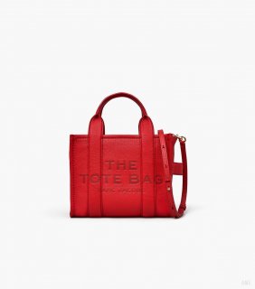 The Leather Small Tote Bag - True Red |Marc Jacobs España