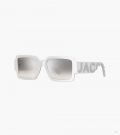 Gafas de sol cuadradas con efecto espejo - Blanco/gris |Marc Jacobs España