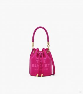 The Leather Mini Bucket Bag - Lipstick Pink |Marc Jacobs España