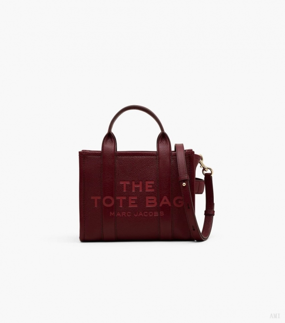 The Leather Small Tote Bag - Cereza |Marc Jacobs España