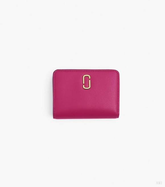 La cartera compacta J Marc Mini - Rosa lápiz labial |Marc Jacobs España