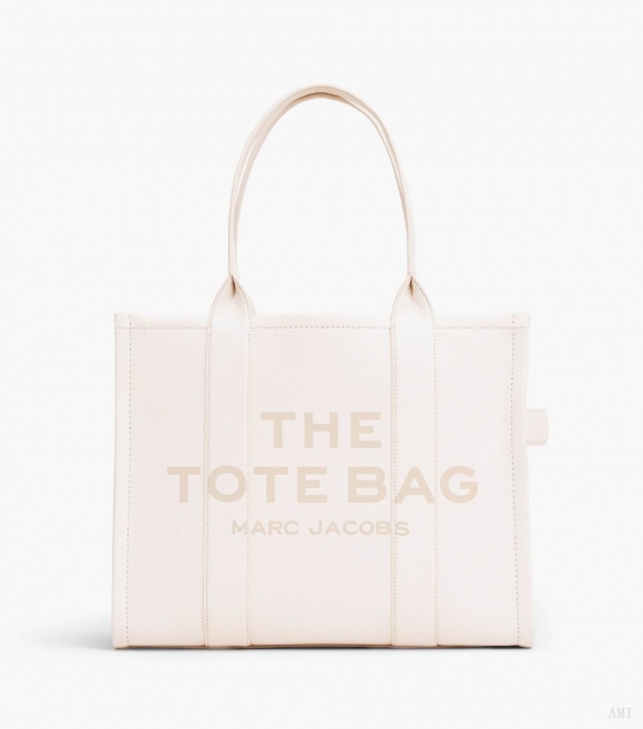 Bolso tote grande de piel - Algodón/plata |Marc Jacobs España