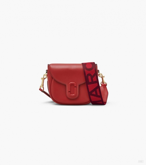 El bolso Saddle pequeño de J Marc - True Red |Marc Jacobs España