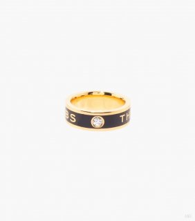 El anillo con medallón - Negro/Dorado |Marc Jacobs España