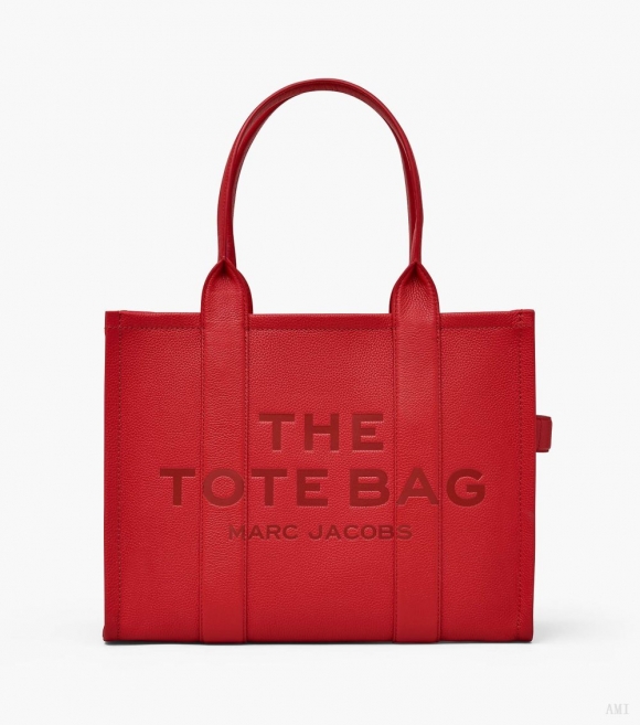 Bolso de mano grande The Leather - Rojo intenso |Marc Jacobs España