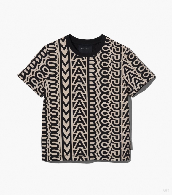 Camiseta para bebé con monograma - Negro/marfil |Marc Jacobs España