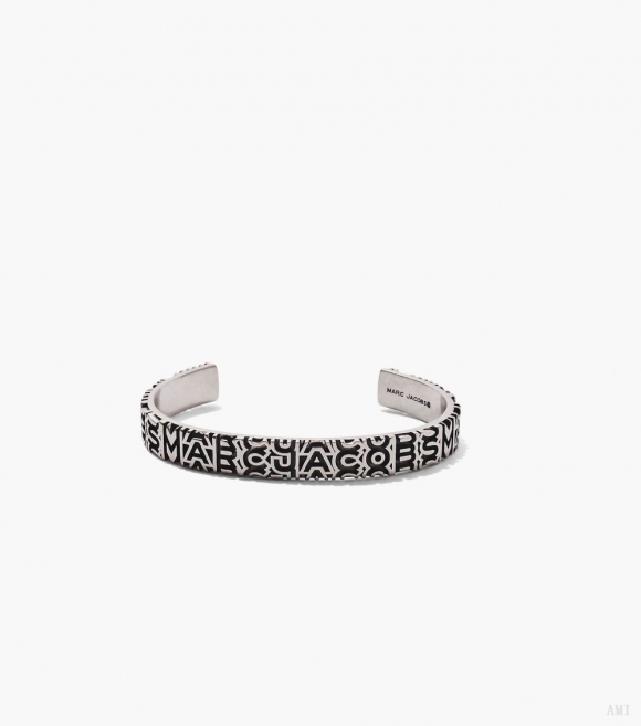 Pulsera con monograma grabado - Plata envejecida |Marc Jacobs España