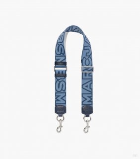 Correa de cincha con logotipo Outline - Azul marino multi |Marc Jacobs España