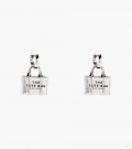 Aretes con dije para bolso de mano - Plata antigua clara |Marc Jacobs España