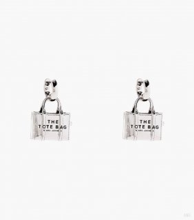 Aretes con dije para bolso de mano - Plata antigua clara |Marc Jacobs España