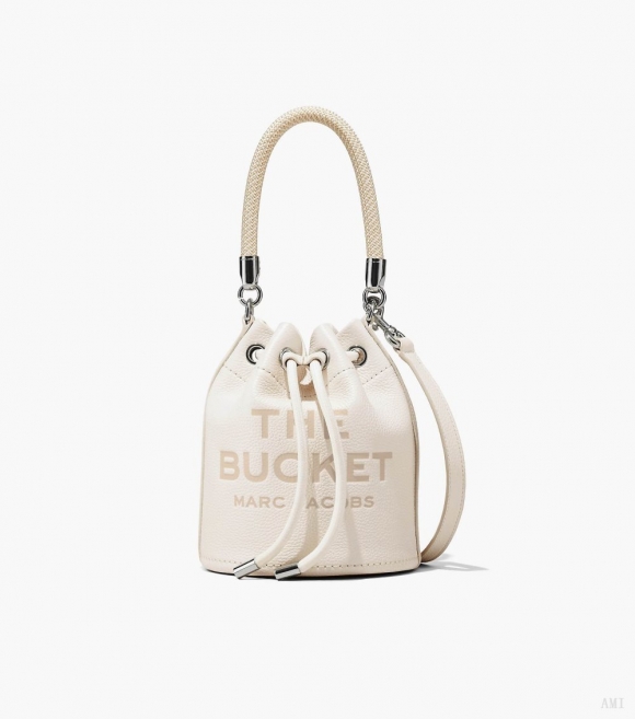 El bolso de piel tipo cubo - Cotton/Silver |Marc Jacobs España