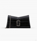 Bolso de mano convertible The St. Marc con relieve de cocodrilo - Negro |Marc Jacobs España