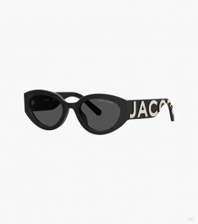 Gafas de sol ovaladas Marc Jacobs - Negro/Blanco |Marc Jacobs España