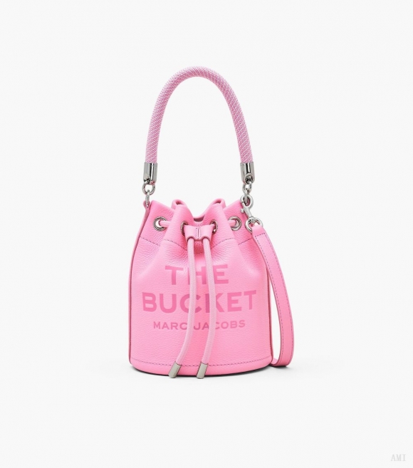 El bolso de piel tipo cubo - Rosa caramelo flúor |Marc Jacobs España