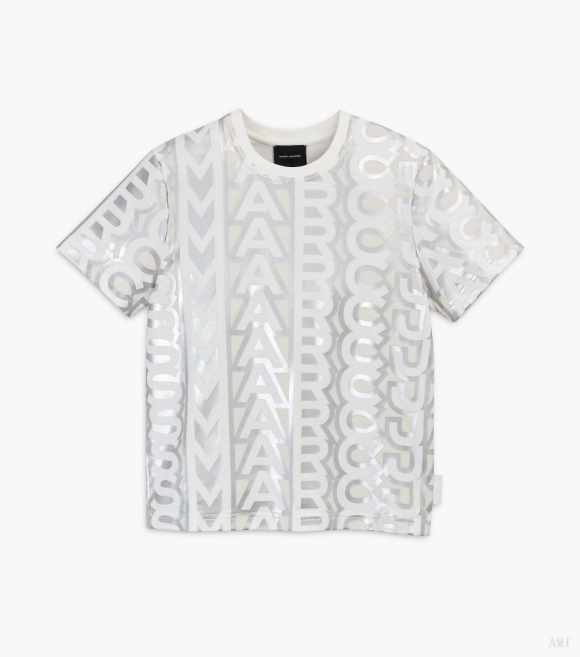 La camiseta para bebé Monogram - Plata/Blanco brillante |Marc Jacobs España