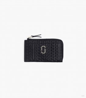 Cartera con cremallera superior con monograma grabado J Marc - Negro |Marc Jacobs España