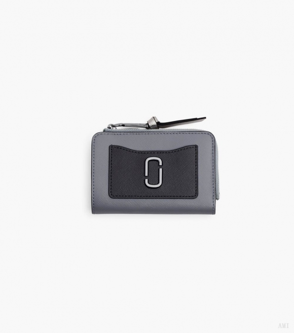 La cartera plegable fina Snapshot de Utility - Wolf Grey Multi |Marc Jacobs España