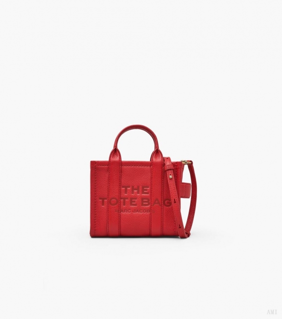 Bolso de mano mini de piel - True Red |Marc Jacobs España