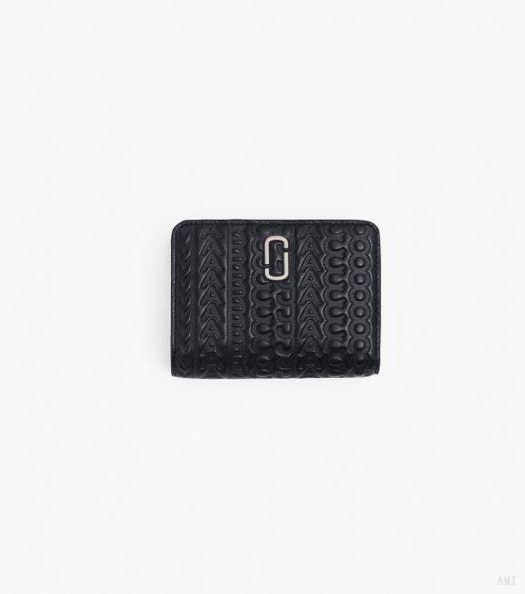 The Monogram Debossed J Marc Mini Compact Wallet - Black |Marc Jacobs España