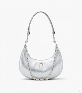 Bolso Curve de piel metalizada - Plata |Marc Jacobs España