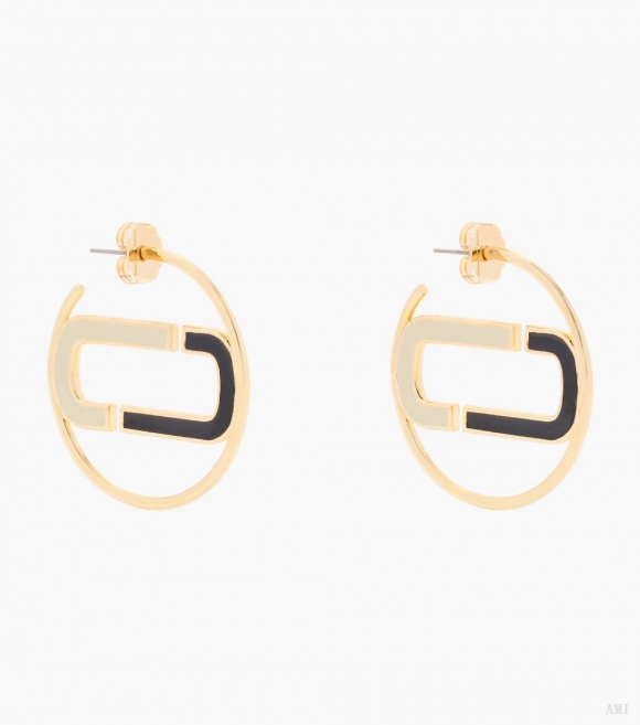 The J Marc Colorblock Hoops - Black Multi/Gold |Marc Jacobs Spain