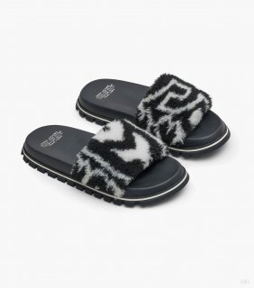 Sandalias con monograma Teddy - Negro/marfil |Marc Jacobs España