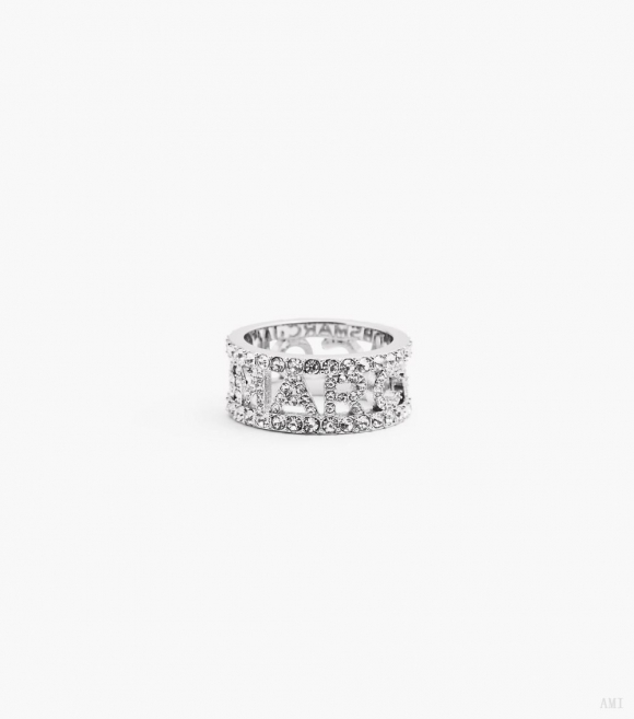 Anillo Monogram Pavé - Plata/Cristal |Marc Jacobs España