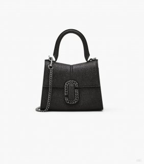 El minibolso de mano St. Marc con purpurina galáctica - Negro |Marc Jacobs España