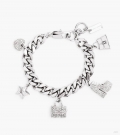 Pulsera con dijes Icon Mini Pave - Plata/Cristal |Marc Jacobs España