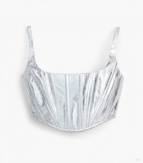 El bustier de cuero - Plateado |Marc Jacobs España