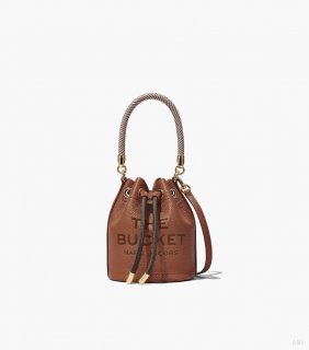 The Leather Mini Bucket Bag - Aceite de argán |Marc Jacobs España