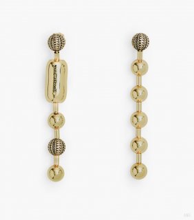 Pendientes de cadena de bolas Monogram - Oro antiguo claro |Marc Jacobs España