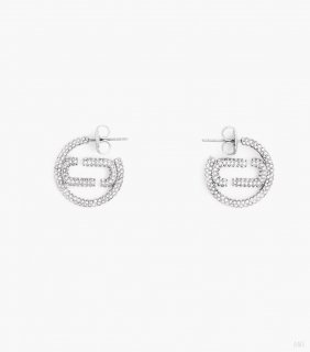 Aros pavé pequeños de J Marc - Plata/Cristal |Marc Jacobs España