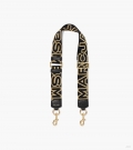 Correa de cincha con logotipo Outline - Negro/Dorado |Marc Jacobs España