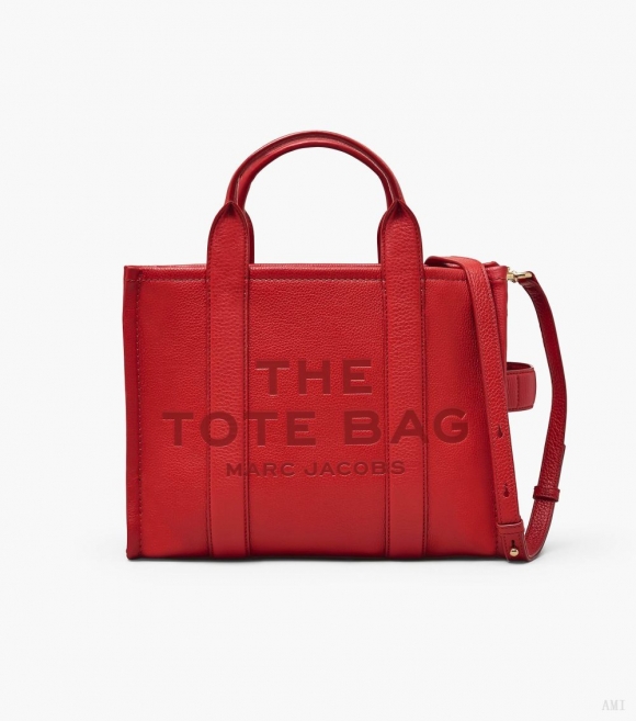 Bolso tote mediano de cuero - True Red |Marc Jacobs España