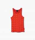 La camiseta de tirantes Monogram - Naranja eléctrico/Rojo intenso |Marc Jacobs España