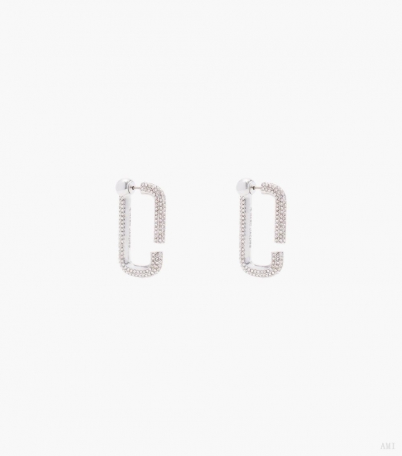 The J Marc Crystal Hoops - Crystal/Silver |Marc Jacobs España