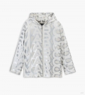 La sudadera con capucha y cremallera Monogram - Plata/Blanco brillante |Marc Jacobs España