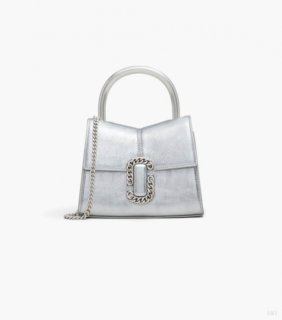 El minibolso de mano St. Marc metálico - Plata |Marc Jacobs España