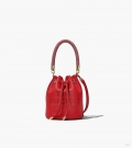 El bolso mini tipo cubo de piel - Rojo intenso |Marc Jacobs España