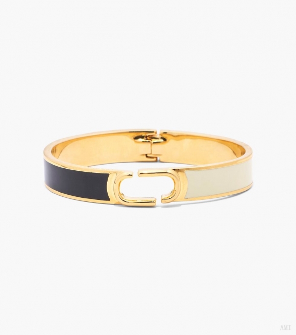 Brazalete con bisagra - Negro/dorado |Marc Jacobs España