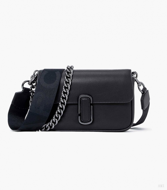 Bolso de hombro blando J Marc - Negro/Gunmetal |Marc Jacobs España