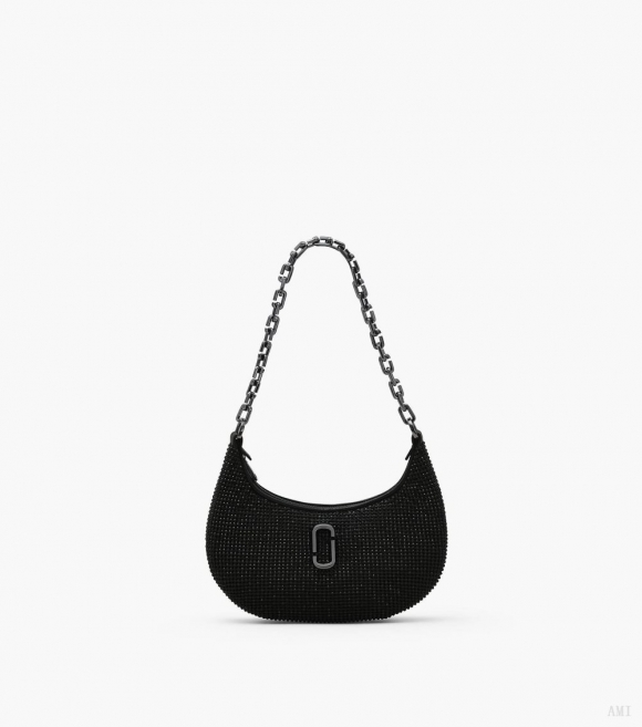 Bolso curvo con diamantes de imitación - Negro |Marc Jacobs España