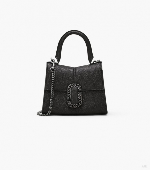 El minibolso de mano St. Marc con purpurina galáctica - Negro |Marc Jacobs España